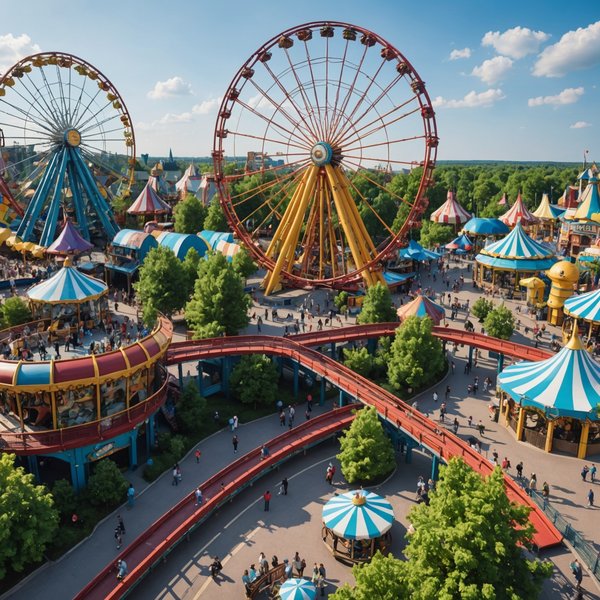 Comment un jeu de gestion de parc d'attractions peut-il intégrer des éléments de gestion de crise pour plus de réalisme ?
